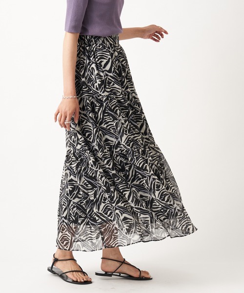 RIVE DROITE（リヴドロワ）の「モロッカンプリントティアードスカート（スカート・レディース・ブラウン/ブラック・FREE）」の4枚目の写真