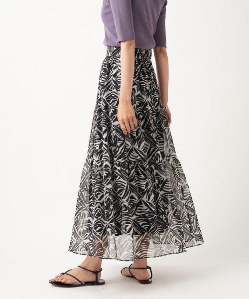 RIVE DROITE（リヴドロワ）の「モロッカンプリントティアードスカート（スカート・レディース・ブラウン/ブラック・FREE）」の5枚目の写真