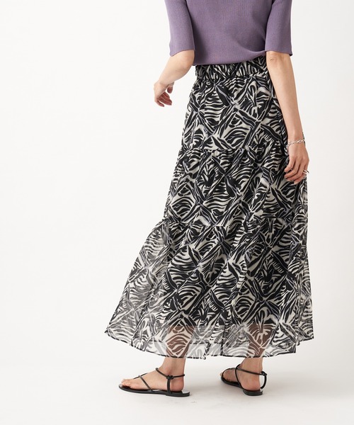 RIVE DROITE（リヴドロワ）の「モロッカンプリントティアードスカート（スカート・レディース・ブラウン/ブラック・FREE）」の6枚目の写真