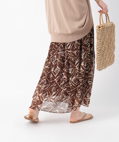 RIVE DROITE（リヴドロワ）の「モロッカンプリントティアードスカート（スカート・レディース・ブラウン/ブラック・FREE）」の14枚目の写真