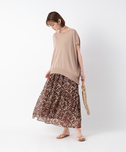 RIVE DROITE（リヴドロワ）の「モロッカンプリントティアードスカート（スカート・レディース・ブラウン/ブラック・FREE）」の15枚目の写真