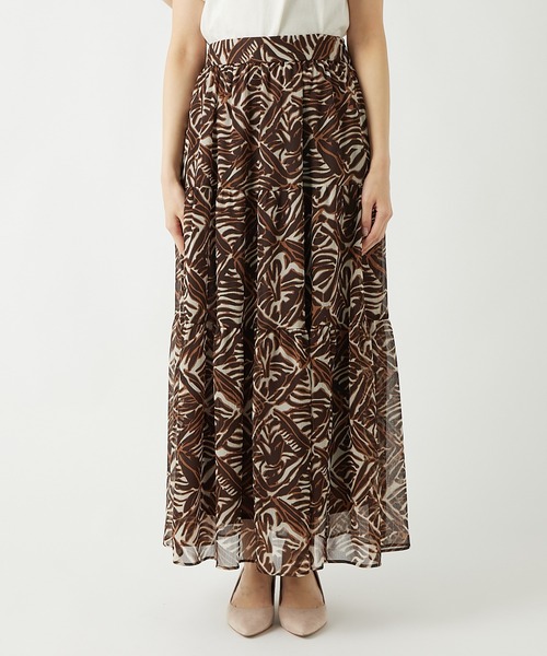 RIVE DROITE（リヴドロワ）の「モロッカンプリントティアードスカート（スカート・レディース・ブラウン/ブラック・FREE）」の18枚目の写真