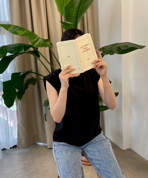 CEMONEMO(セモネモ)の「リネン混 ショルダータック トップス(シャツ/ブラウス・レディース・ホワイト/ブラック/ベージュ・FREE)」の12枚目の写真