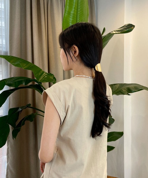 CEMONEMO(セモネモ)の「リネン混 ショルダータック トップス(シャツ/ブラウス・レディース・ホワイト/ブラック/ベージュ・FREE)」の22枚目の写真