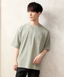 吸水速乾 ワイドシルエットUSAコットンクルーネック半袖Tシャツ