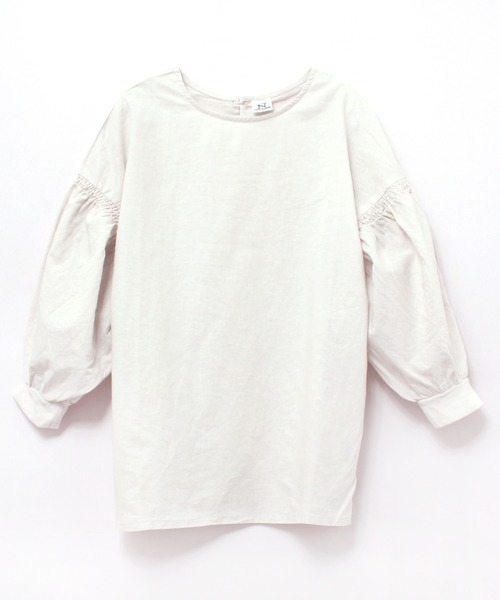 RNA-N（アールエヌエーエヌ）の「B2642 シャーリングスリーブリブブラウス（シャツ/ブラウス・レディース・ブラック/オフホワイト/オレンジ・MEDIUM）」の6枚目の写真