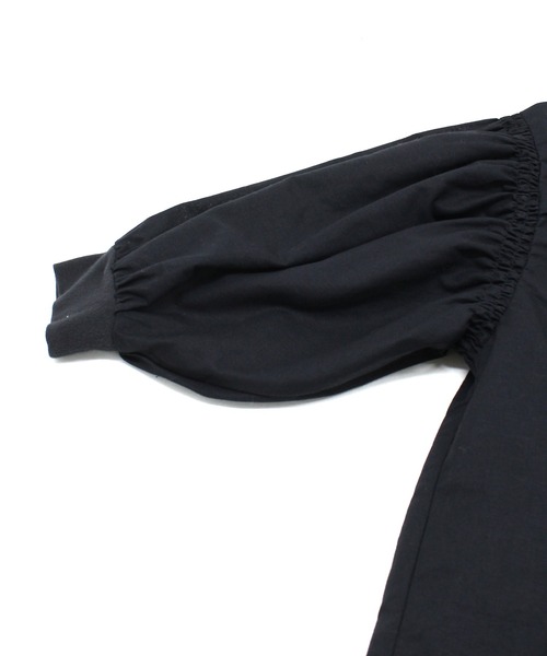 RNA-N（アールエヌエーエヌ）の「B2642 シャーリングスリーブリブブラウス（シャツ/ブラウス・レディース・ブラック/オフホワイト/オレンジ・MEDIUM）」の19枚目の写真