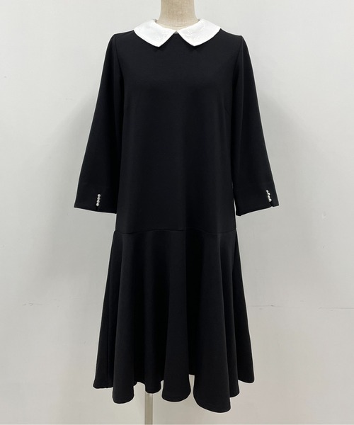 PICCIN（ピッチン）の「袖パール刺繍衿カットワンピース（ワンピース・レディース・ブラック/ネイビー・M）」の22枚目の写真