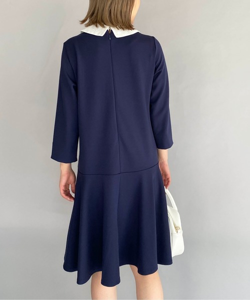 PICCIN（ピッチン）の「袖パール刺繍衿カットワンピース（ワンピース・レディース・ブラック/ネイビー・M）」の5枚目の写真