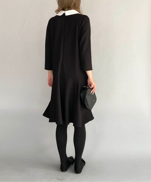 PICCIN（ピッチン）の「袖パール刺繍衿カットワンピース（ワンピース・レディース・ブラック/ネイビー・M）」の19枚目の写真