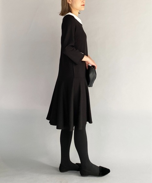 PICCIN（ピッチン）の「袖パール刺繍衿カットワンピース（ワンピース・レディース・ブラック/ネイビー・M）」の20枚目の写真