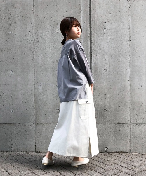 ONIGIRI（オニギリ）の「ポケットＴシャツ（Tシャツ/カットソー・レディース・チャコール/カーキ/ホワイト・FREE）」の9枚目の写真