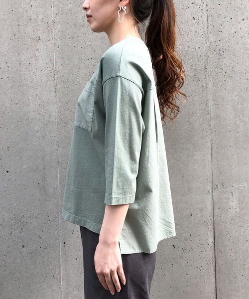 ONIGIRI（オニギリ）の「ポケットＴシャツ（Tシャツ/カットソー・レディース・チャコール/カーキ/ホワイト・FREE）」の10枚目の写真