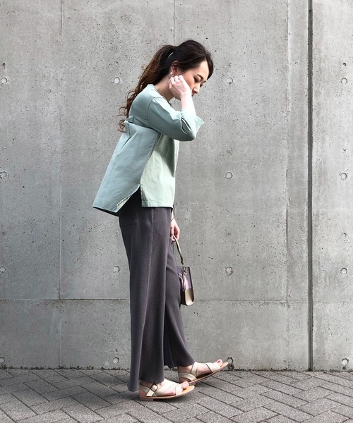 ONIGIRI（オニギリ）の「ポケットＴシャツ（Tシャツ/カットソー・レディース・チャコール/カーキ/ホワイト・FREE）」の5枚目の写真