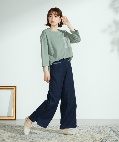 ONIGIRI（オニギリ）の「ポケットＴシャツ（Tシャツ/カットソー・レディース・チャコール/カーキ/ホワイト・FREE）」の19枚目の写真