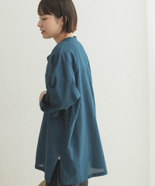 FORK&SPOON(フォークアンドスプーン)の「FORK&SPOON スクエアカット7分袖シャツ(シャツ/ブラウス・レディース・ブラック/ブルー・ONE)」の17枚目の写真