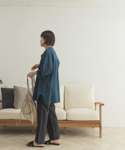 FORK&SPOON(フォークアンドスプーン)の「FORK&SPOON スクエアカット7分袖シャツ(シャツ/ブラウス・レディース・ブラック/ブルー・ONE)」の22枚目の写真