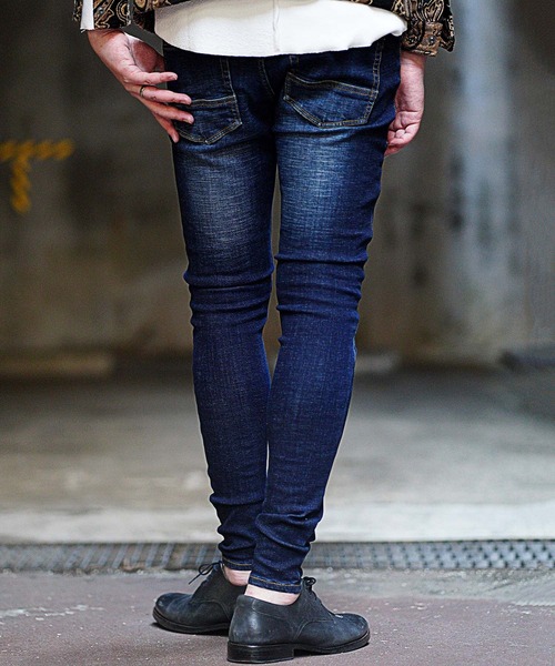 RATTLE TRAP（ラトルトラップ）の「【ハイパーストレッチ】裏起毛デニムパンツ（デニムパンツ・メンズ・ネイビー/ブルー・LL/S/M/L）」の4枚目の写真