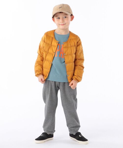 TAION（タイオン）の「【WEB限定】TAION:キッズ ダウン ジャケット(100～140cm)（ダウンベスト・キッズ・ブラック/オリーブ/ベージュ/オレンジ/ライトブルー/ネイビー/ラベンダー・100/110/130/140/120）」の14枚目の写真