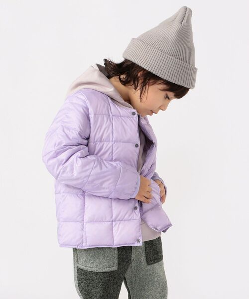 TAION（タイオン）の「【WEB限定】TAION:キッズ ダウン ジャケット(100～140cm)（ダウンベスト・キッズ・ブラック/オリーブ/ベージュ/オレンジ/ライトブルー/ネイビー/ラベンダー・100/110/130/140/120）」の16枚目の写真