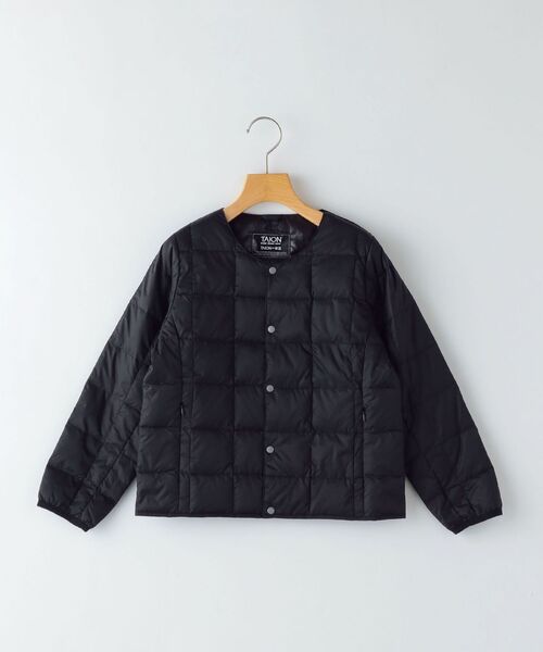 TAION（タイオン）の「【WEB限定】TAION:キッズ ダウン ジャケット(100～140cm)（ダウンベスト・キッズ・ブラック/オリーブ/ベージュ/オレンジ/ライトブルー/ネイビー/ラベンダー・100/110/130/140/120）」の20枚目の写真