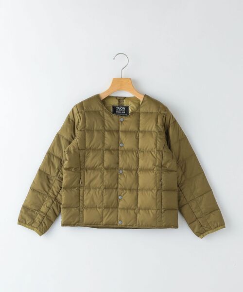 TAION（タイオン）の「【WEB限定】TAION:キッズ ダウン ジャケット(100～140cm)（ダウンベスト・キッズ・ブラック/オリーブ/ベージュ/オレンジ/ライトブルー/ネイビー/ラベンダー・100/110/130/140/120）」の21枚目の写真