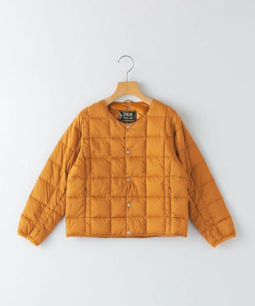 TAION（タイオン）の「【WEB限定】TAION:キッズ ダウン ジャケット(100～140cm)（ダウンベスト・キッズ・ブラック/オリーブ/ベージュ/オレンジ/ライトブルー/ネイビー/ラベンダー・100/110/130/140/120）」の22枚目の写真