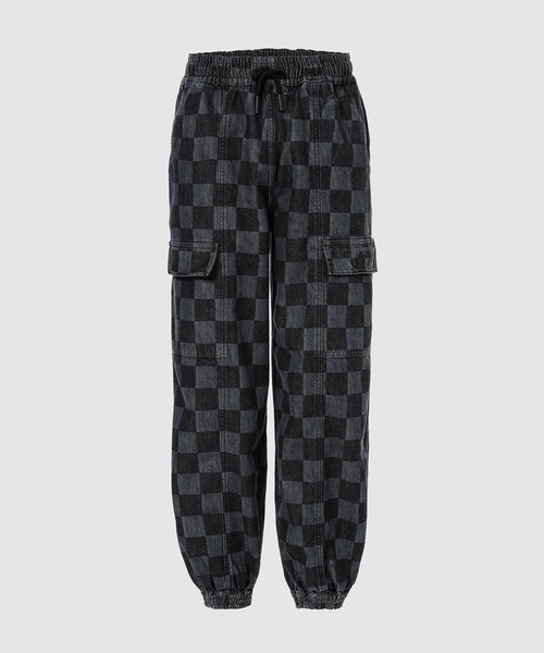 MARCELO BURLON（マルセロ・バーロン）の「CHECKERBOARD DNM JOGGING PANT（その他パンツ・メンズ・ダークグレー・MEDIUM）」の3枚目の写真