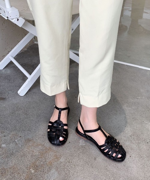 LAC-VERT（ラック・ヴェール）の「レザー編みグルカサンダル（サンダル・レディース・ブラック/ブラウン・M/L）」の20枚目の写真