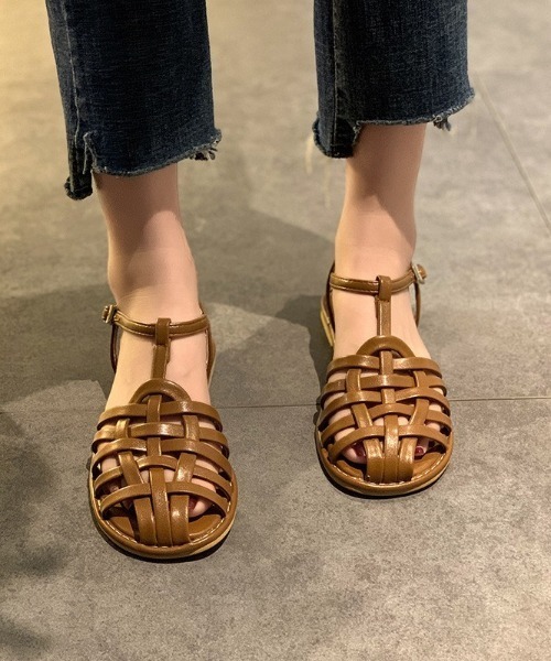 LAC-VERT（ラック・ヴェール）の「レザー編みグルカサンダル（サンダル・レディース・ブラック/ブラウン・M/L）」の21枚目の写真