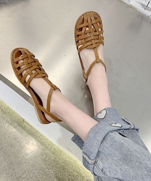 LAC-VERT（ラック・ヴェール）の「レザー編みグルカサンダル（サンダル・レディース・ブラック/ブラウン・M/L）」の22枚目の写真