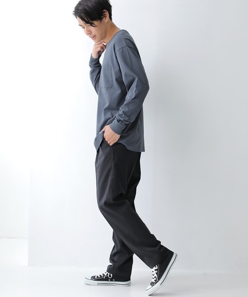 osharewalker（オシャレウォーカー）の「【廃盤】『胸ポケット付きロンT』（Tシャツ/カットソー・メンズ・ブラック/オフホワイト/カーキ/グレイッシュブルー・2/3）」の12枚目の写真