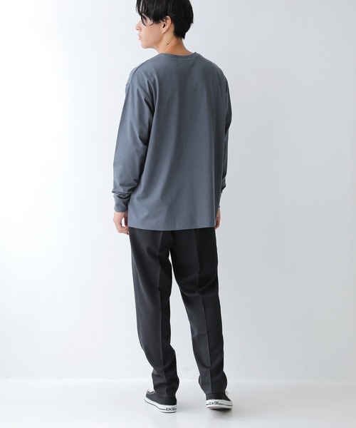 osharewalker（オシャレウォーカー）の「【廃盤】『胸ポケット付きロンT』（Tシャツ/カットソー・メンズ・ブラック/オフホワイト/カーキ/グレイッシュブルー・2/3）」の13枚目の写真