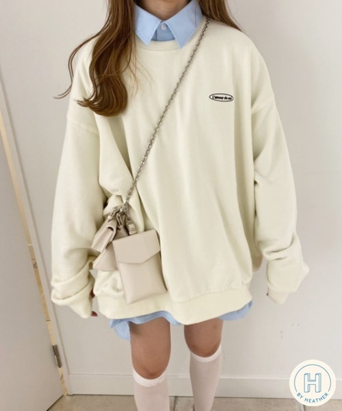 Heather（ヘザー）の「HOLiCウラケプルオーバー　214600（スウェット・レディース・アイボリー/ブラック/グレー・M/XL）」の2枚目の写真