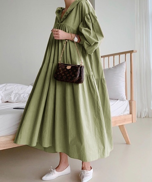 La-gemme（ラジェム）の「フード付きルーズワンピース（ワンピース・レディース・ライトグレー/ブラック/ネイビー/ブラウン/カーキ・フリー）」の12枚目の写真