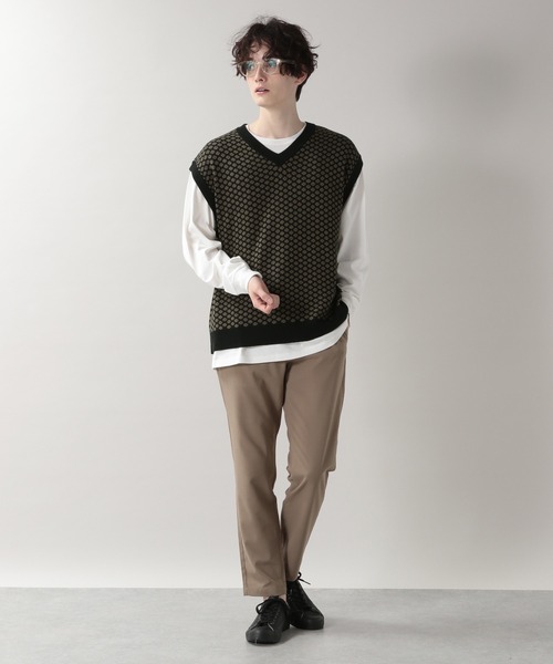 RAGEBLUE（レイジブルー）の「ジャガードニットベスト/214795（ベスト・メンズ・グリーン/ブラック・MEDIUM/LARGE）」の6枚目の写真