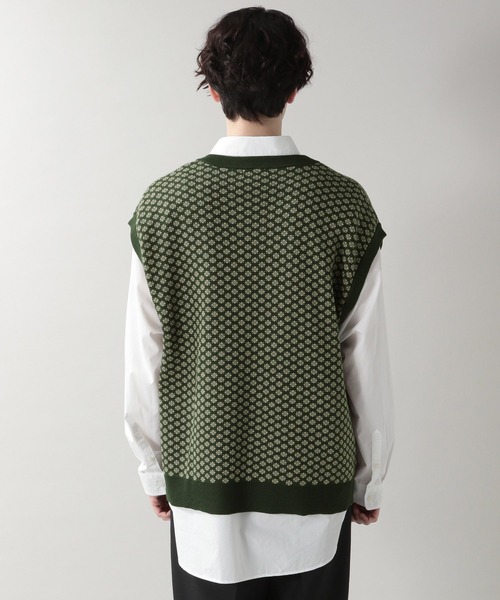 RAGEBLUE（レイジブルー）の「ジャガードニットベスト/214795（ベスト・メンズ・グリーン/ブラック・MEDIUM/LARGE）」の15枚目の写真