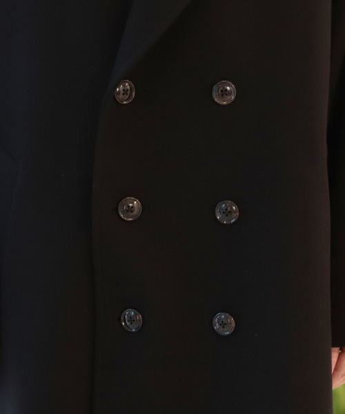BeAMS DOT（ビームスドット）の「【WEB限定】BeAMS DOT / ロングダブルチェスターコート（チェスターコート・メンズ・ブラック/ダークブラウン・MEDIUM/LARGE）」の7枚目の写真