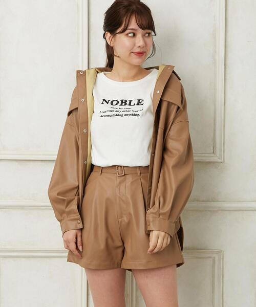 Allamanda（アラマンダ）の「フェイク／レザーキュロットパンツ（その他パンツ・レディース・ブラック/ベージュ/ブラウン/アイボリー・M）」の4枚目の写真