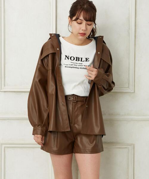 Allamanda（アラマンダ）の「フェイク／レザーキュロットパンツ（その他パンツ・レディース・ブラック/ベージュ/ブラウン/アイボリー・M）」の3枚目の写真