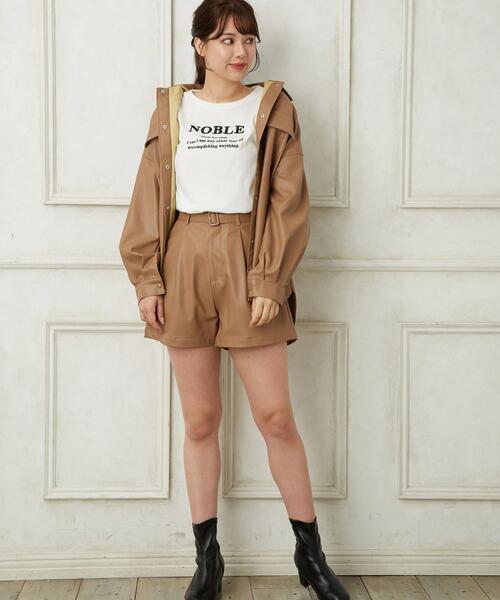 Allamanda（アラマンダ）の「フェイク／レザーキュロットパンツ（その他パンツ・レディース・ブラック/ベージュ/ブラウン/アイボリー・M）」の15枚目の写真