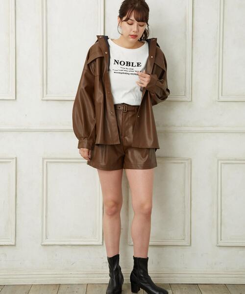 Allamanda（アラマンダ）の「フェイク／レザーキュロットパンツ（その他パンツ・レディース・ブラック/ベージュ/ブラウン/アイボリー・M）」の16枚目の写真