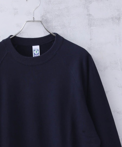 DISCUS ATHLETIC（ディスカス　アスレチック）の「【DISCUS ATHLETIC/ディスカス アスレチック】11.5oz ヘヴィーウェイト ラグランスリーブクルーネック トレーナー（スウェット・メンズ・ブラック/ナチュラル/サックスブルー/グレー/ネイビー・XL/M/L）」の4枚目の写真