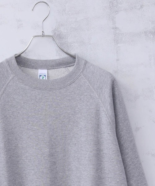 DISCUS ATHLETIC（ディスカス　アスレチック）の「【DISCUS ATHLETIC/ディスカス アスレチック】11.5oz ヘヴィーウェイト ラグランスリーブクルーネック トレーナー（スウェット・メンズ・ブラック/ナチュラル/サックスブルー/グレー/ネイビー・XL/M/L）」の3枚目の写真