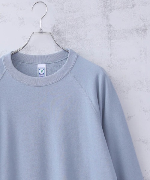 DISCUS ATHLETIC（ディスカス　アスレチック）の「【DISCUS ATHLETIC/ディスカス アスレチック】11.5oz ヘヴィーウェイト ラグランスリーブクルーネック トレーナー（スウェット・メンズ・ブラック/ナチュラル/サックスブルー/グレー/ネイビー・XL/M/L）」の5枚目の写真