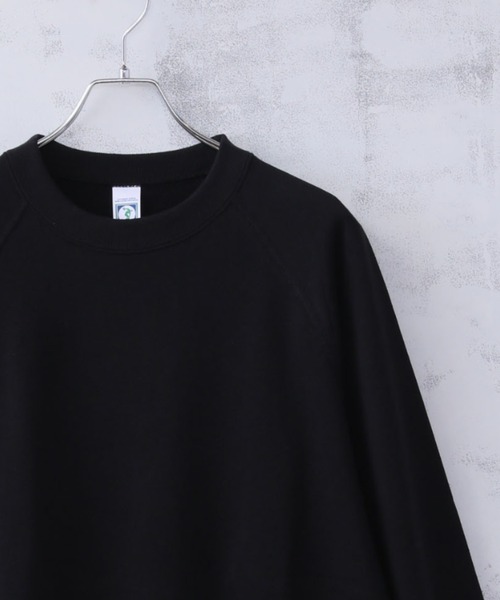 DISCUS ATHLETIC（ディスカス　アスレチック）の「【DISCUS ATHLETIC/ディスカス アスレチック】11.5oz ヘヴィーウェイト ラグランスリーブクルーネック トレーナー（スウェット・メンズ・ブラック/ナチュラル/サックスブルー/グレー/ネイビー・XL/M/L）」の2枚目の写真