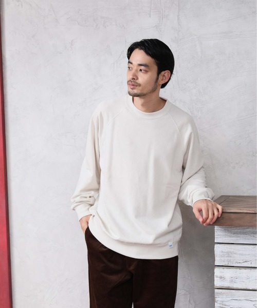 DISCUS ATHLETIC（ディスカス　アスレチック）の「【DISCUS ATHLETIC/ディスカス アスレチック】11.5oz ヘヴィーウェイト ラグランスリーブクルーネック トレーナー（スウェット・メンズ・ブラック/ナチュラル/サックスブルー/グレー/ネイビー・XL/M/L）」の18枚目の写真