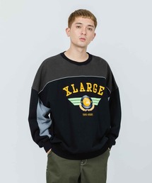 XLARGE | PILOT LOGO PANELED CREWNECK SWEAT(スウェット)