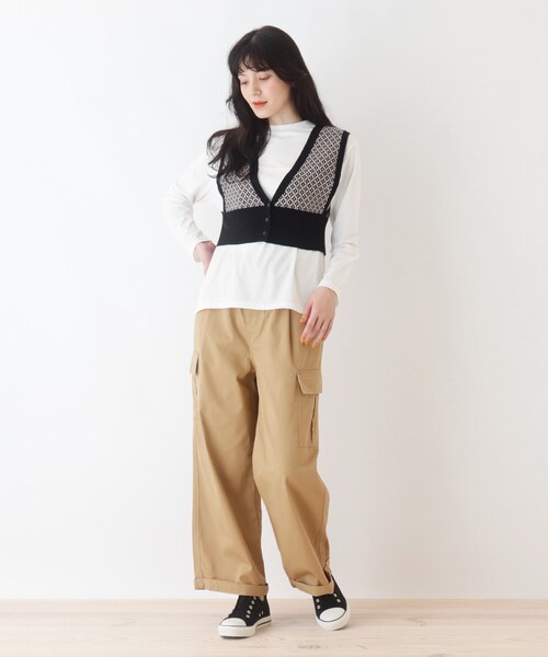 Cutie Blonde（キューティーブロンド）の「◆【S-L】ゆったりカーゴパンツ（その他パンツ・レディース・サンドベージュ/カーキ/ブラウン系・02/03/01）」の4枚目の写真