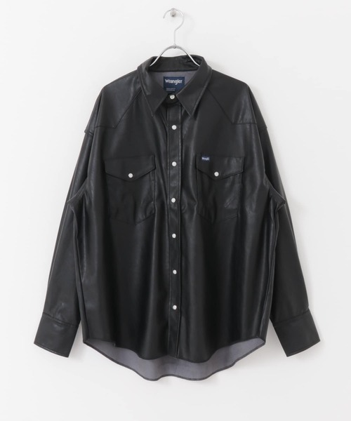 Wrangler（ラングラー）の「Wrangler　SYNTHETIC LEATHER 127MW（シャツ/ブラウス・メンズ・ブラック/ブラウン・MEDIUM/LARGE）」の9枚目の写真